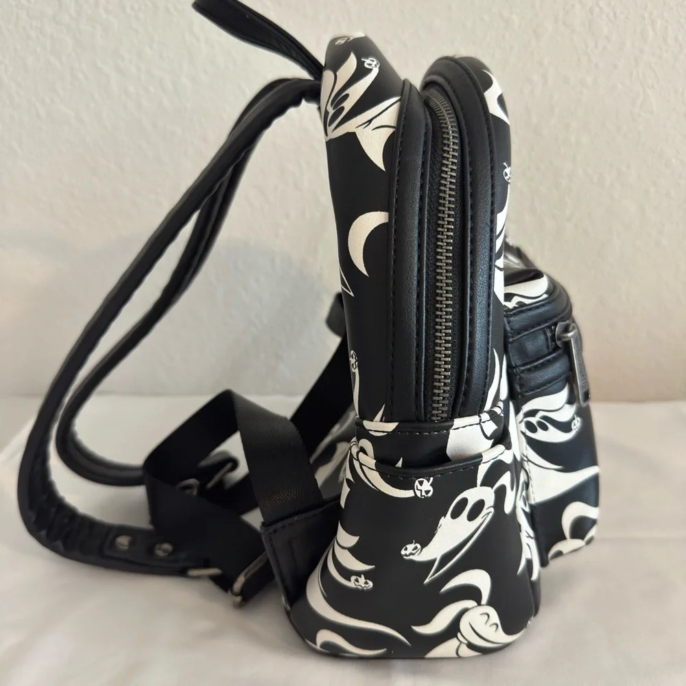 Loungefly Black and White Nightmare Before Christmas Zero Design Backpack - Picture 5 of 8